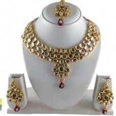 High End Real kundan 22k Gold Plated necklace set 